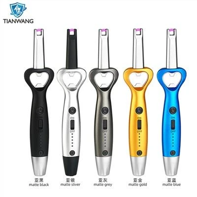 USB Arc Bbq-kaarsaansteker met flesopener en LED-licht elektrische ontsteker